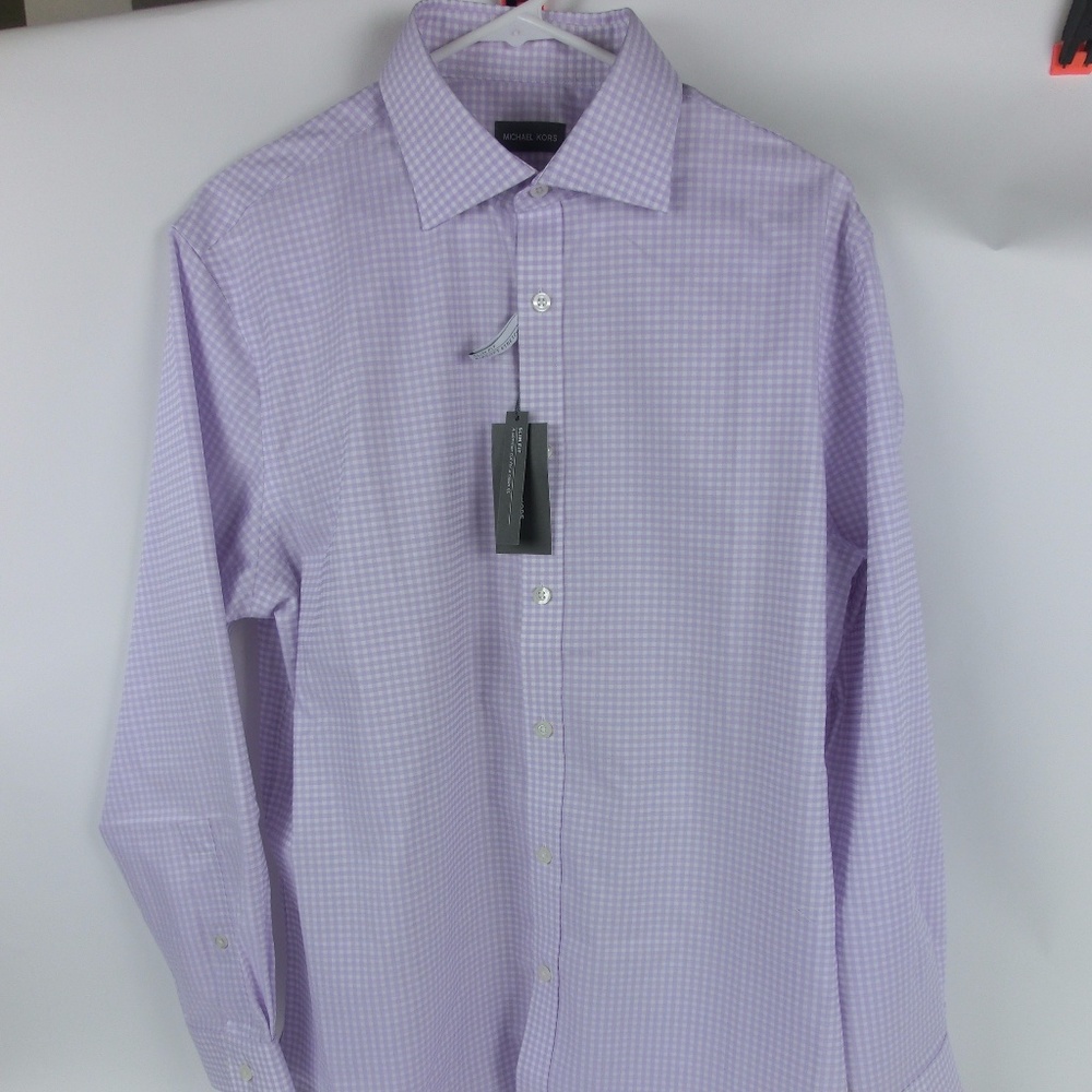 MICHAEL KORS MENS DRESS SHIRT LILAC SIZE 16 ½ SLEE